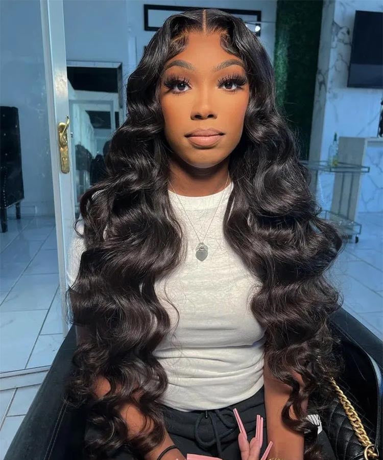 Karlami 13x6 HD Skin Melt Lace Front Body Wave Wig Perfect Hairline Bleached Knots