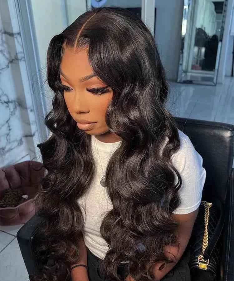 Karlami 13x6 HD Skin Melt Lace Front Body Wave Wig Perfect Hairline Bleached Knots