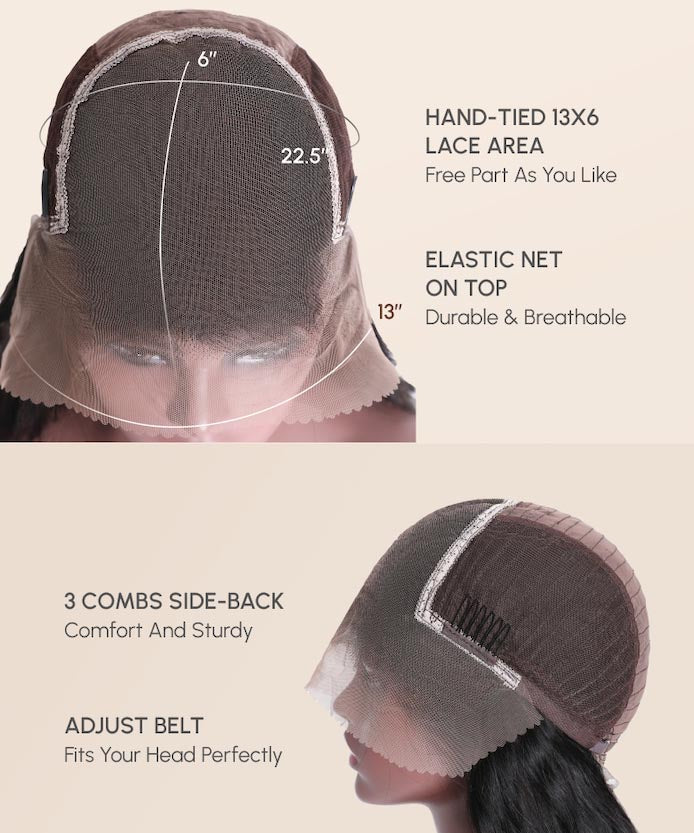 Karlami 13x6 HD Skin Melt Lace Front Body Wave Wig Perfect Hairline Bleached Knots