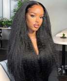 kinky straight human hair wig