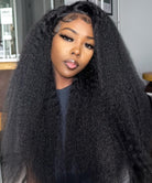 kinky straight human hair wig