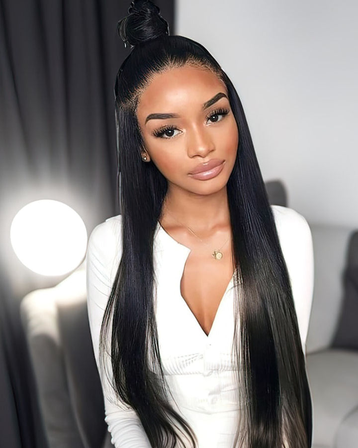Silky Straight 360 Lace Front Wig High Quality Human Hair Wigs 180% Density Wigs