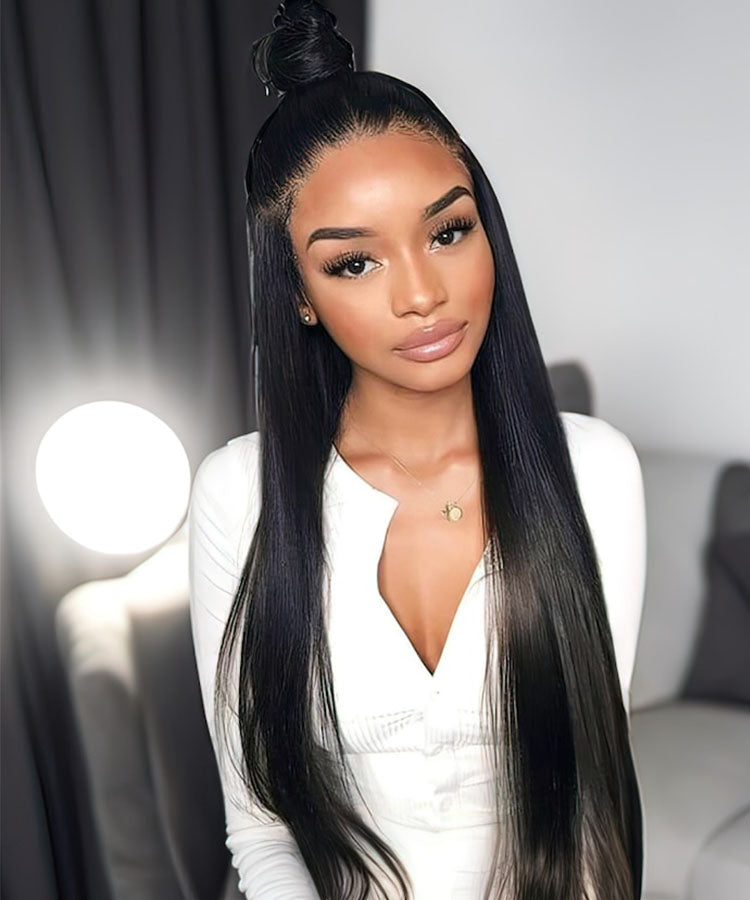 Silky Straight 360 Lace Front Wig High Quality Human Hair Wigs 180% Density Wigs