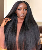 kinky straight human hair wig