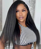 13x6 kinky straight human hair wig