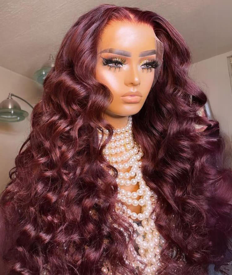 99J 13x4 loose deep wave human hair wig