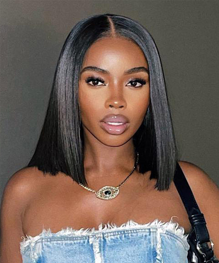 Straight Lace Closure Wig Bob Wig Short Bob Human Hair Wigs