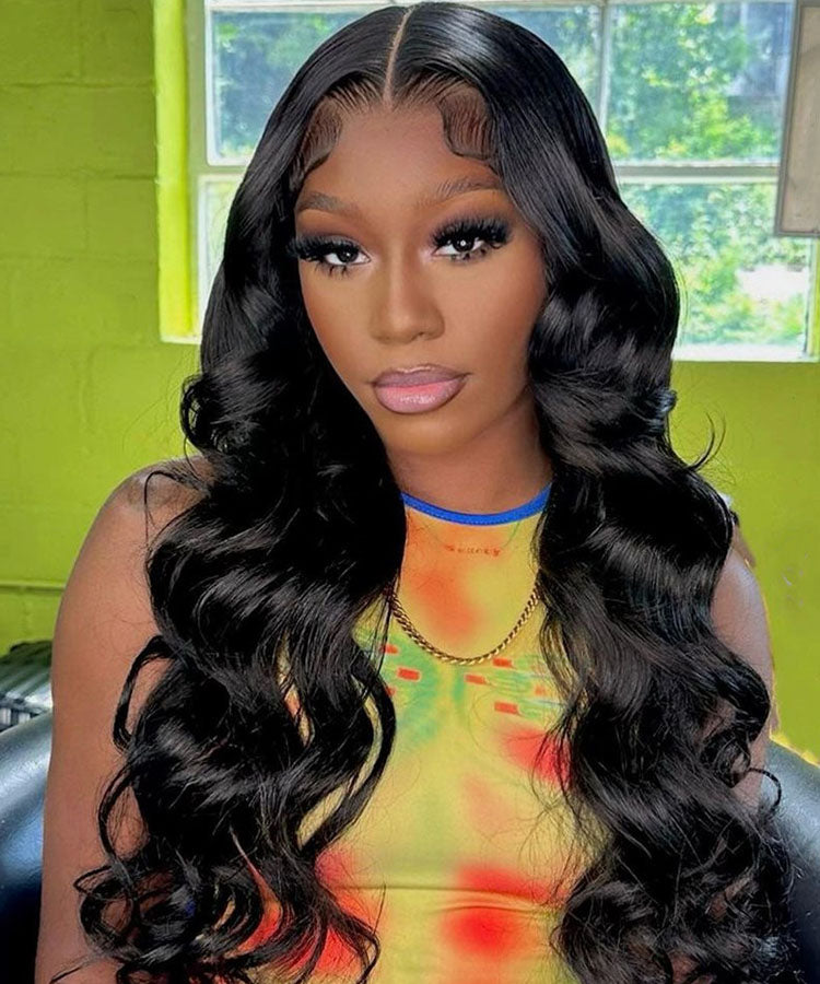 body wave hair lace closure human hair wigs