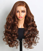 #4 Dark Brown Body Wave Wig 13x4 HD Lace Front Colored Human Hair Wigs