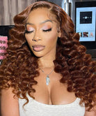 chocolate brown  loose deep wave wig