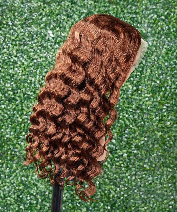 chocolate brown  loose deep wave wig