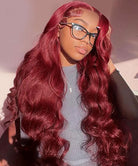 burgundy wig body wave wig human hair