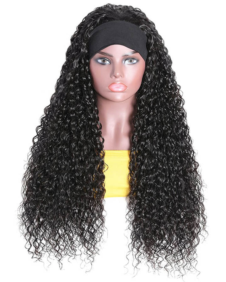 Kinky Curly Headband Wig Affordable Human Hair Wigs Easy Wear and Go