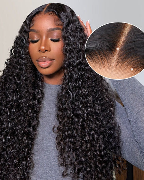 Kinky Curly Wear Go Glueless Lace Wigs Pre Plucked Closure Wig