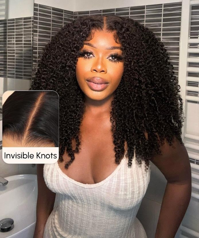 [2 Wigs $179] Both 20" Wear Go 5*5 Lace Closure Straight and Curly Human Hair Wigs