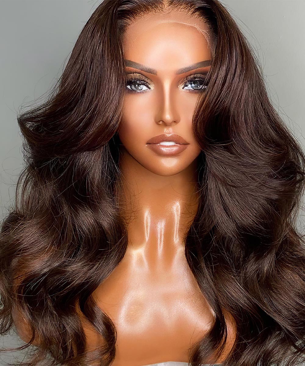 Flash Sale|#4 Dark Chocolate Brown 5x5 Lace Closure Body Wave Wear Go Glueless Wig