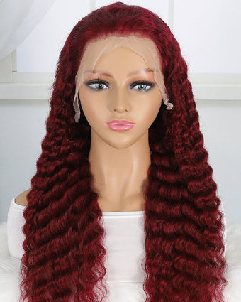 Burgundy Wig Human Hair, 99j Lace Front Wigs, Burgundy Bob Wigs – karlami