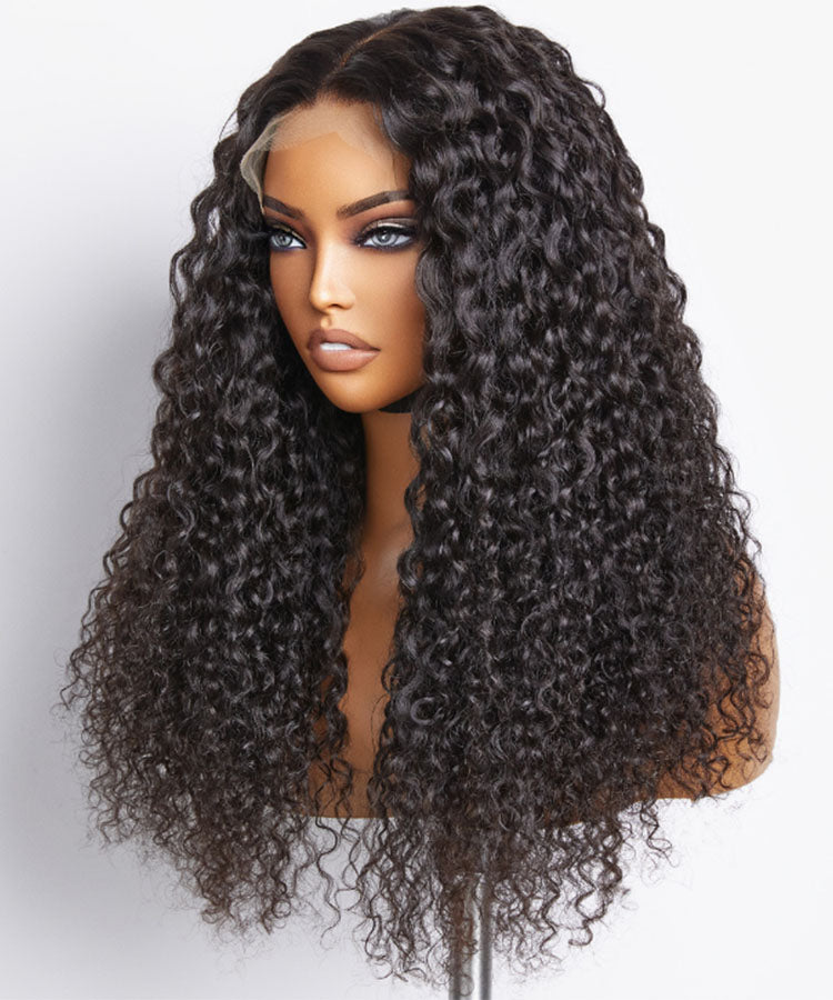 13x4 Lace Front Wig Transparent Deep Wave Wig Human Hair Natural Color ...