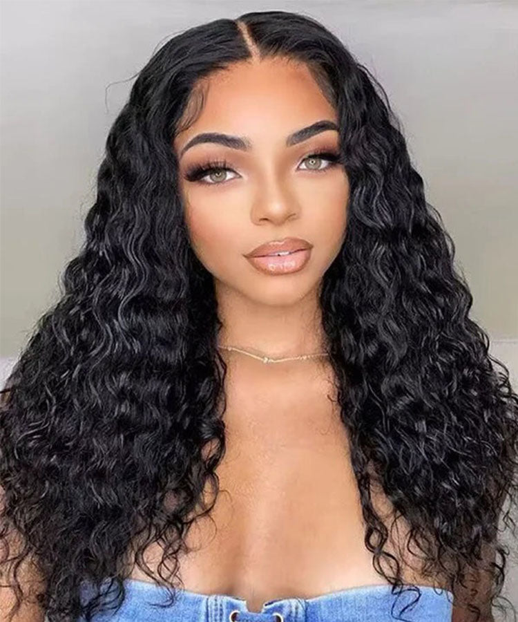 Wear Go 5x5 Pre Cut Lace Closure Wig Bouncy Water Wave Glueless Wig 150%/180% Density