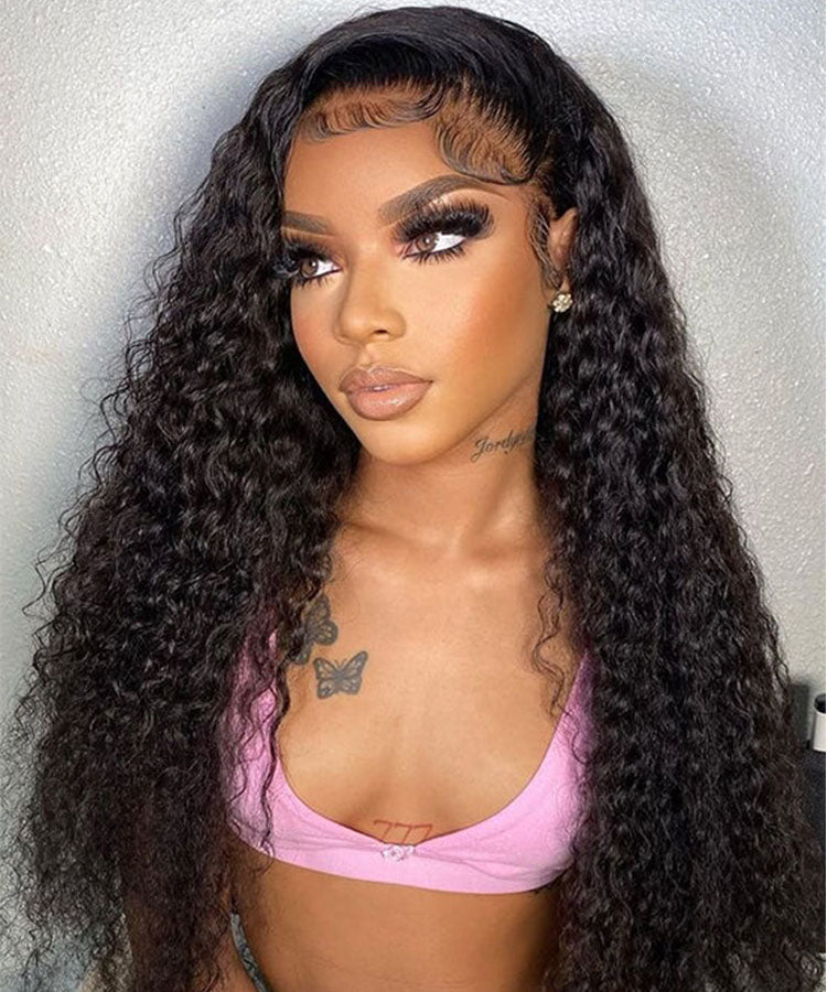 Wear Go 5x5 Pre Cut Lace Closure Wig Bouncy Water Wave Glueless Wig 150%/180% Density