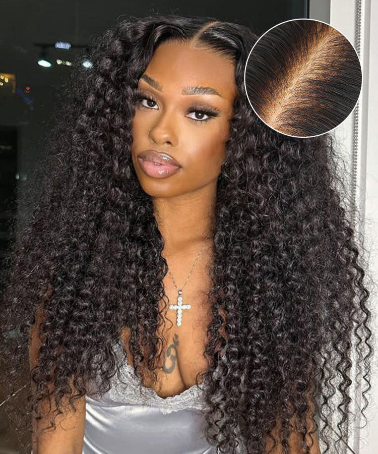 Wear Go 5x5 Pre Cut Lace Closure Wig Bouncy Water Wave Glueless Wig 150%/180% Density