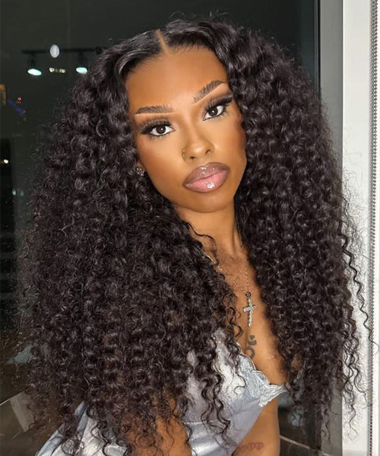 Wear Go 5x5 Pre Cut Lace Closure Wig Bouncy Water Wave Glueless Wig 150%/180% Density