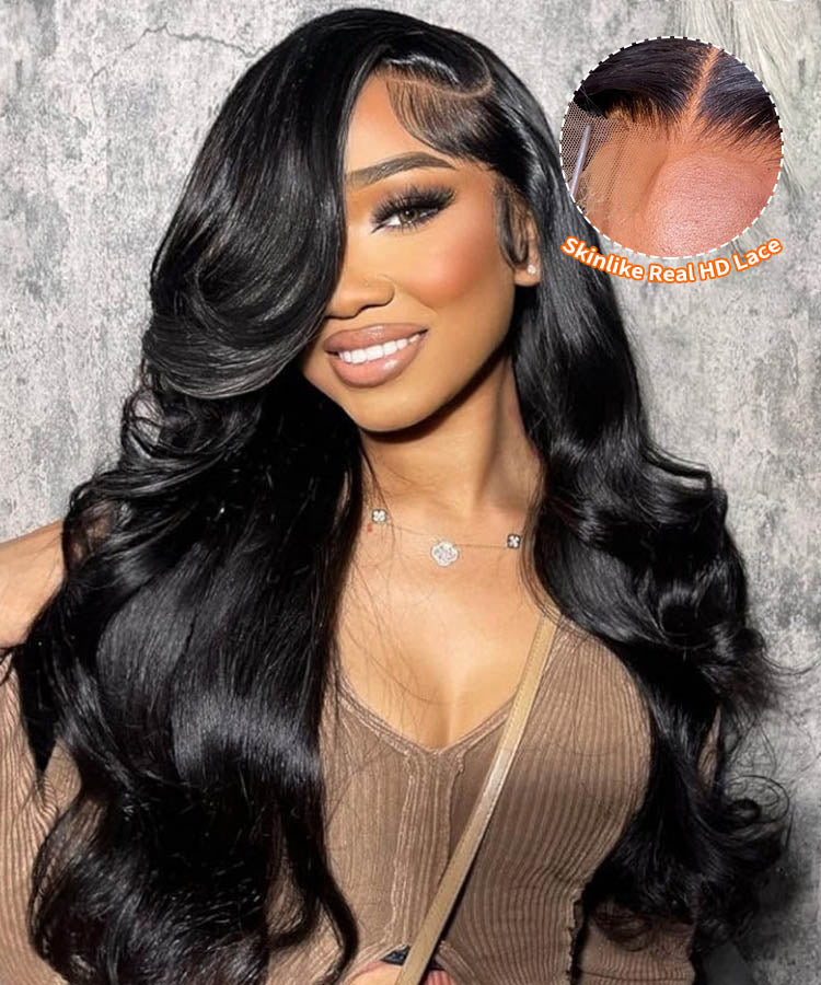 Karlami Skinlike Swiss HD Lace 13x4 Full Frontal Body Wave Wig Match All Skin Tones