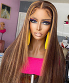 P4/27 Ombre Highlight 5x5 Lace Closue Wear Go Glueless Wigs