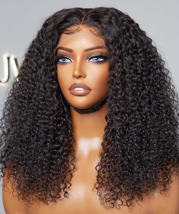 Thick Fluffy 13x4 Kinky Curly Lace Frontal Wigs With Baby Hair