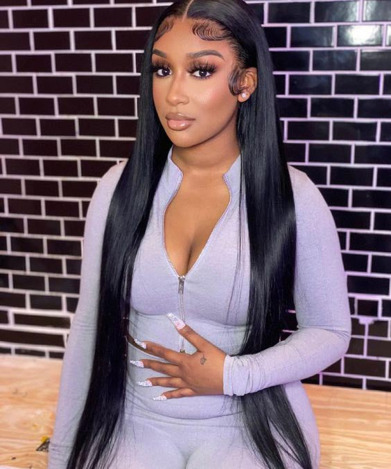 (Super Deal)30inch 5x5 HD Lace Wear Go Glueless Bone Straight Hair Body Wave Wig