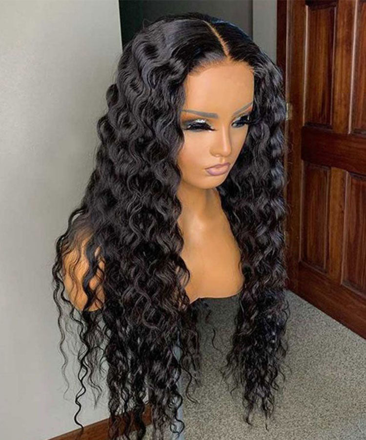 Loose Deep Wave Upgrade 13x4 Lace Frontal Wigs Pre Plucked