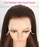 Dark Brown Straight Human Hair 13×4 HD Lace Front Wigs