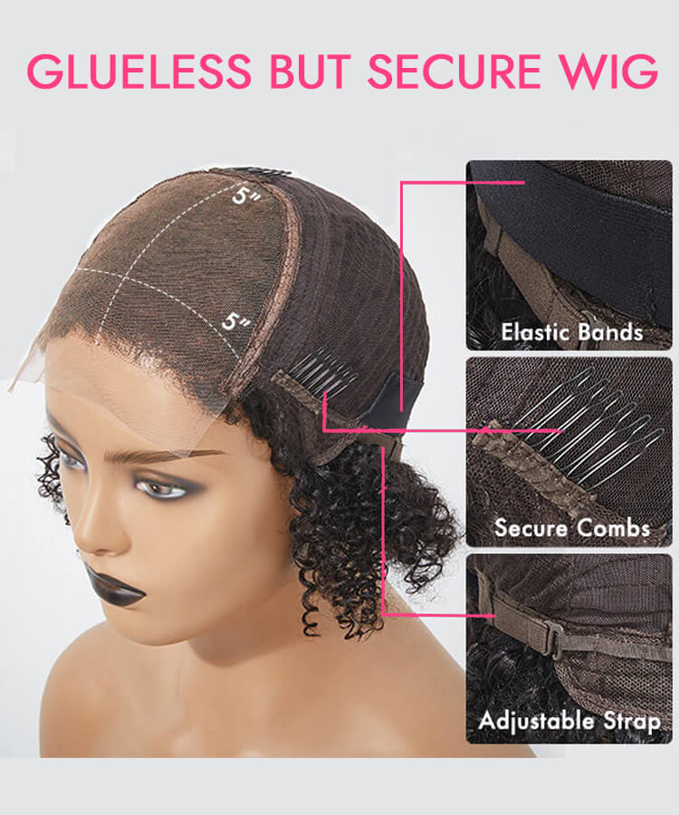 Platinum Blonde Highlight Black Mix Color Wear Go Glueless Wig Body Wave