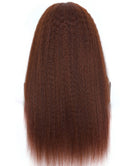 Reddish Brown Kinky Straight HD Lace Frontal Wig 180%