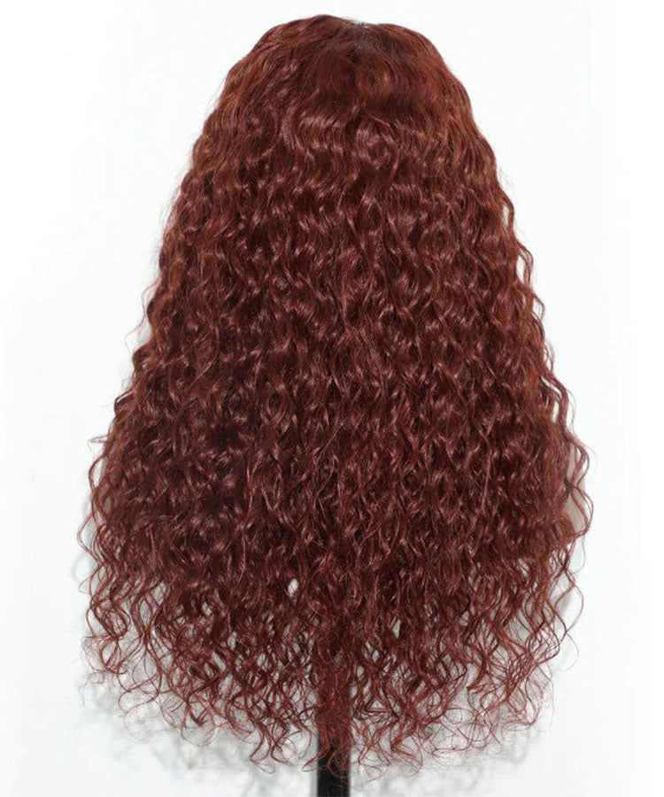 #33 Reddish Brown Water Wave 13x4 Lace Front Wig#33 Reddish Brown Water Wave 13x4 Lace Front Wig