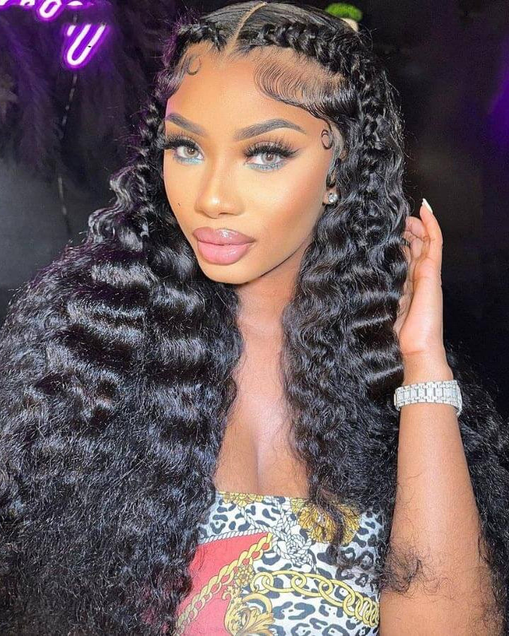 Skinlike Real HD Lace Front Wig Deep Wave Glueless Wig