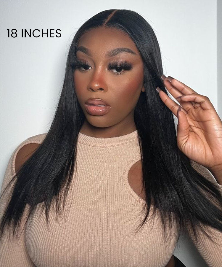 straight lace closure wig,silk straight human hair wigs