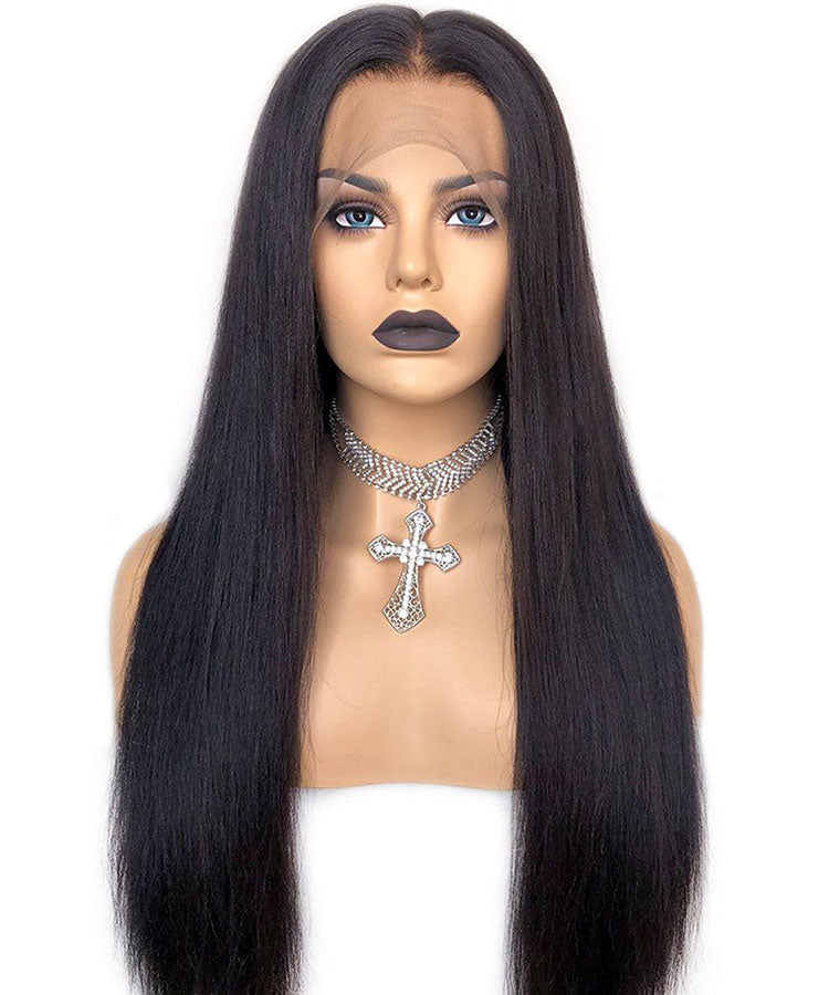 13x6 Full Invisible Hd Transparent Lace Front Wigs Straight Natural Black Karlami Hair