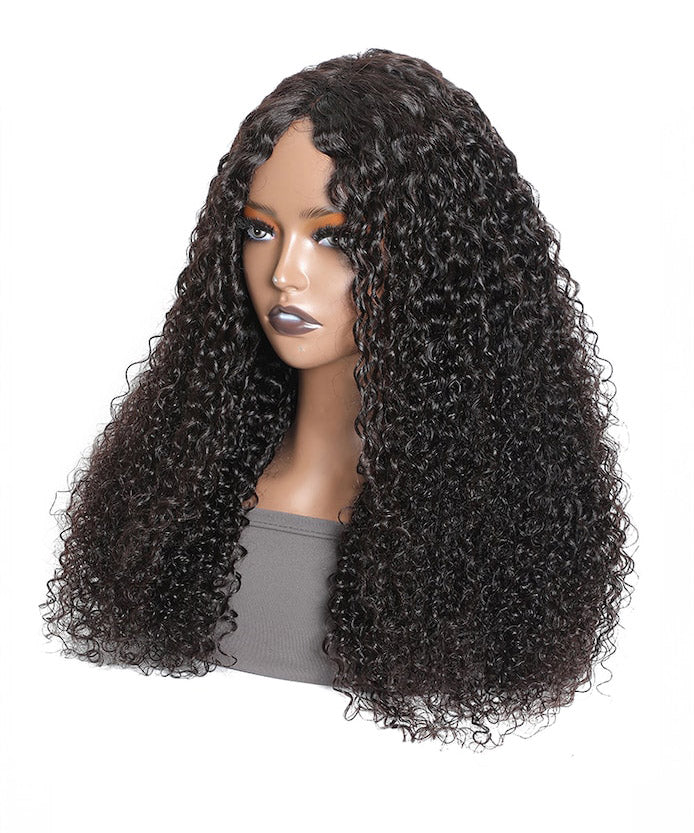 Flash Sale|Beginner Friendly V Part Kinky Curly Wig Glueless Protective Style Human Hair Wig