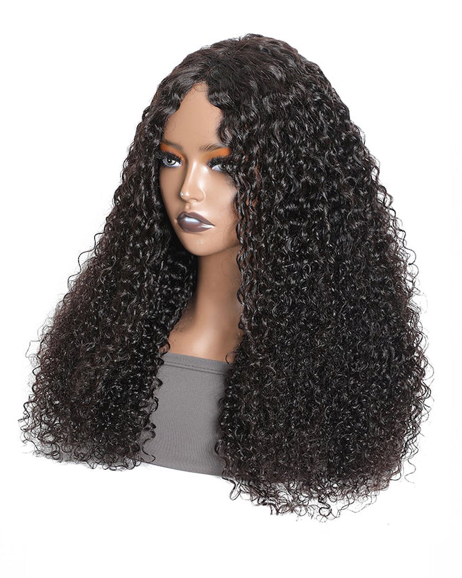 Flash Sale|Beginner Friendly V Part Kinky Curly Wig Glueless Protective Style Human Hair Wig