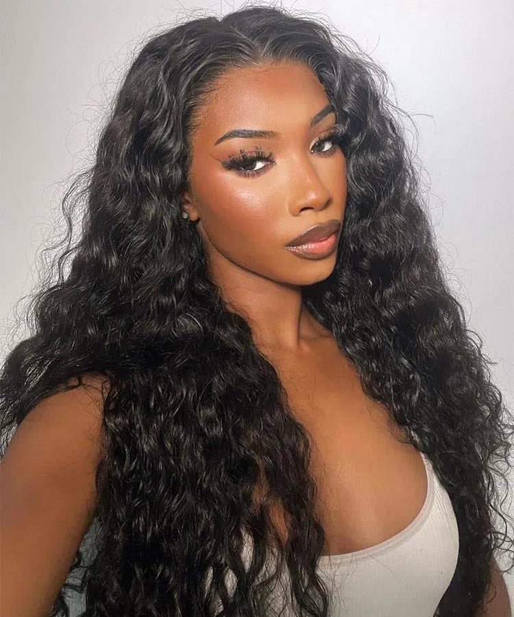 Wear Go 9x6 HD Lace Pre Bleached Tiny Knots Water Wave Glueless Wig