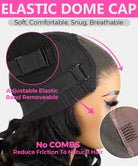 Wear Go 5x5 Pre Cut Lace Closure Wig Bouncy Water Wave Glueless Wig 150%/180% Density
